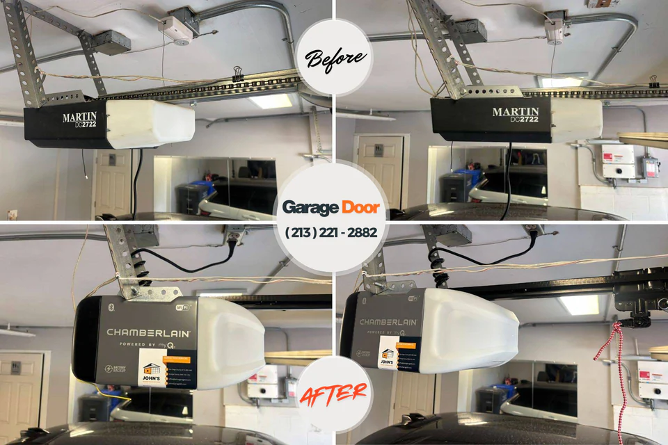 Before and after: garage door repair South Park, WY